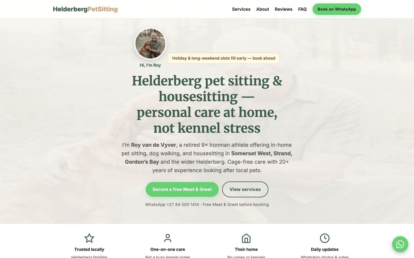 Helderberg Pet Sitting screenshot